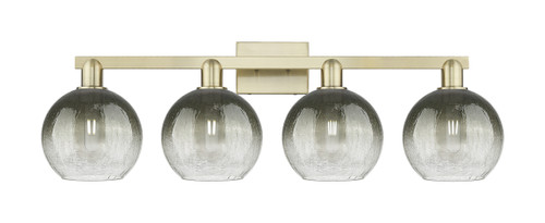 INNOVATIONS 716-4W-AB-G483-8SL Brookhaven Globe 4-Light Bath Vanity Light Antique Brass