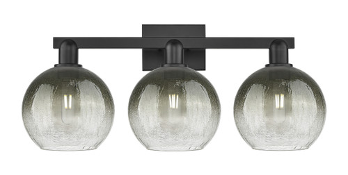 INNOVATIONS 716-3W-BK-G483-8SL Brookhaven Globe 3-Light Bath Vanity Light Matte Black
