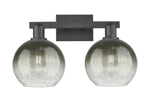 INNOVATIONS 716-2W-BK-G483-8SL Brookhaven Globe 2-Light Bath Vanity Light Matte Black