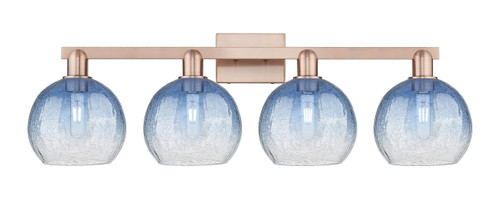 INNOVATIONS 716-4W-AC-G483-8SB Brookhaven Globe 4-Light Bath Vanity Light Antique Copper