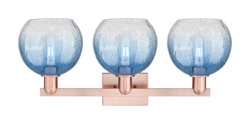 INNOVATIONS 716-3W-AC-G483-8SB Brookhaven Globe 3-Light Bath Vanity Light Antique Copper