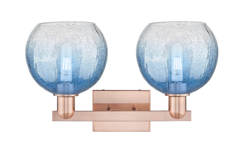 INNOVATIONS 716-2W-AC-G483-8SB Brookhaven Globe 2-Light Bath Vanity Light Antique Copper