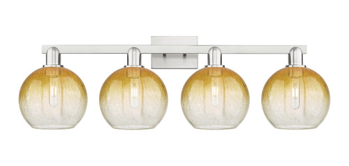 INNOVATIONS 716-4W-SN-G483-8AM Brookhaven Globe 4-Light Bath Vanity Light Brushed Satin Nickel