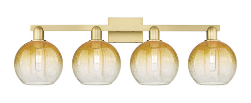 INNOVATIONS 716-4W-SG-G483-8AM Brookhaven Globe 4-Light Bath Vanity Light Satin Gold