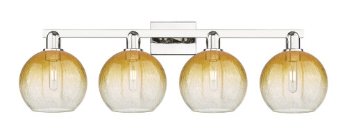 INNOVATIONS 716-4W-PN-G483-8AM Brookhaven Globe 4-Light Bath Vanity Light Polished Nickel