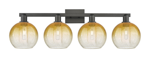 INNOVATIONS 716-4W-BK-G483-8AM Brookhaven Globe 4-Light Bath Vanity Light Matte Black