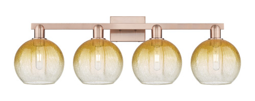 INNOVATIONS 716-4W-AC-G483-8AM Brookhaven Globe 4-Light Bath Vanity Light Antique Copper