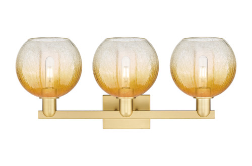 INNOVATIONS 716-3W-SG-G483-8AM Brookhaven Globe 3-Light Bath Vanity Light Satin Gold