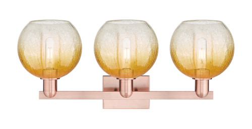 INNOVATIONS 716-3W-AC-G483-8AM Brookhaven Globe 3-Light Bath Vanity Light Antique Copper