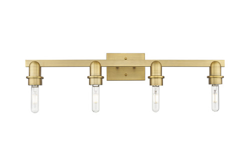 INNOVATIONS 716-4W-BB-G482-7SL Brookhaven Cloche 4-Light Bath Vanity Light Brushed Brass