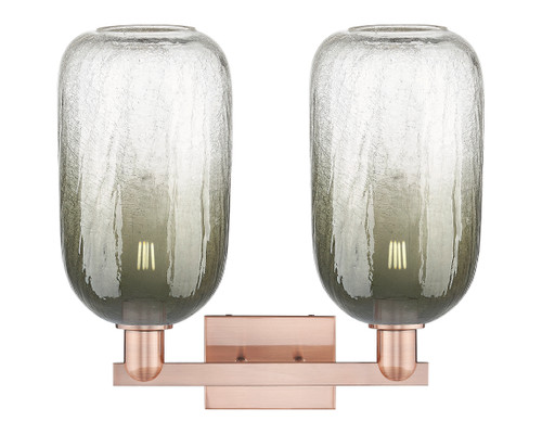 INNOVATIONS 716-2W-AC-G482-7SL Brookhaven Cloche 2-Light Bath Vanity Light Antique Copper