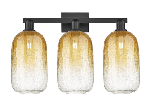 INNOVATIONS 716-3W-BK-G482-7AM Brookhaven Cloche 3-Light Bath Vanity Light Matte Black