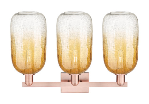 INNOVATIONS 716-3W-AC-G482-7AM Brookhaven Cloche 3-Light Bath Vanity Light Antique Copper