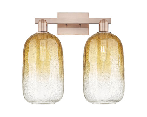 INNOVATIONS 716-2W-AC-G482-7AM Brookhaven Cloche 2-Light Bath Vanity Light Antique Copper