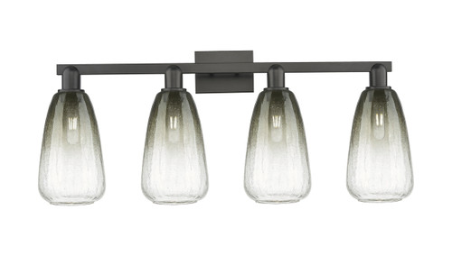 INNOVATIONS 716-4W-BK-G480-6SL Brookhaven Almond 4-Light Bath Vanity Light Matte Black