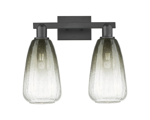 INNOVATIONS 716-2W-BK-G480-6SL Brookhaven Almond 2-Light Bath Vanity Light Matte Black
