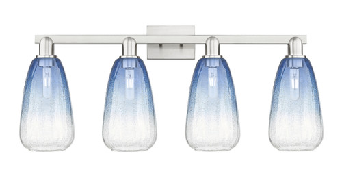 INNOVATIONS 716-4W-SN-G480-6SB Brookhaven Almond 4-Light Bath Vanity Light Brushed Satin Nickel