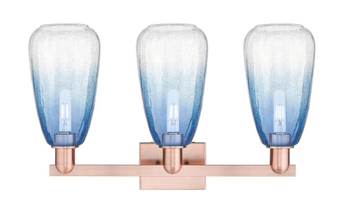 INNOVATIONS 716-3W-AC-G480-6SB Brookhaven Almond 3-Light Bath Vanity Light Antique Copper