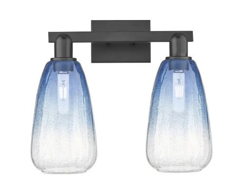 INNOVATIONS 716-2W-BK-G480-6SB Brookhaven Almond 2-Light Bath Vanity Light Matte Black