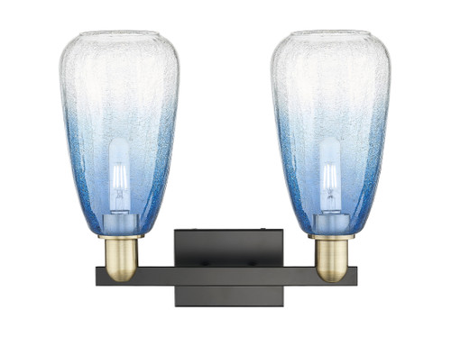 INNOVATIONS 716-2W-BAB-G480-6SB Brookhaven Almond 2-Light Bath Vanity Light Black Antique Brass