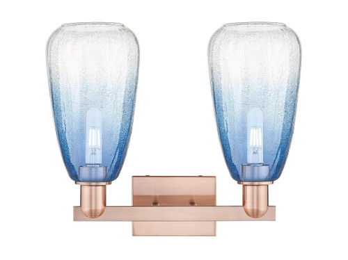 INNOVATIONS 716-2W-AC-G480-6SB Brookhaven Almond 2-Light Bath Vanity Light Antique Copper