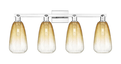 INNOVATIONS 716-4W-PC-G480-6AM Brookhaven Almond 4-Light Bath Vanity Light Polished Chrome