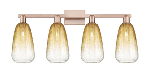 INNOVATIONS 716-4W-AC-G480-6AM Brookhaven Almond 4-Light Bath Vanity Light Antique Copper