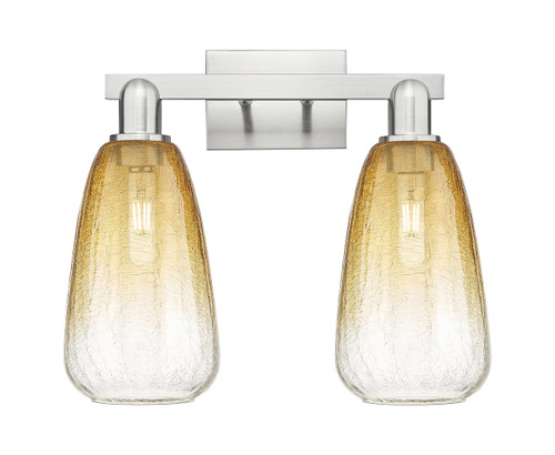 INNOVATIONS 716-2W-SN-G480-6AM Brookhaven Almond 2-Light Bath Vanity Light Brushed Satin Nickel