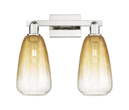 INNOVATIONS 716-2W-PN-G480-6AM Brookhaven Almond 2-Light Bath Vanity Light Polished Nickel
