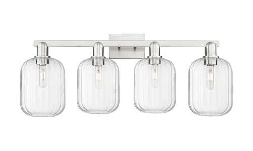 INNOVATIONS 716-4W-SN-G460-7CL Preston 4-Light Bath Vanity Light Brushed Satin Nickel