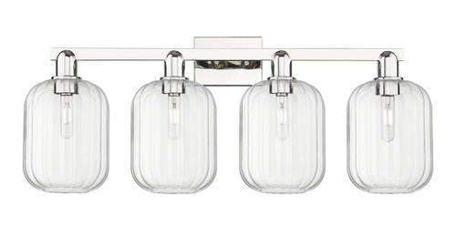 INNOVATIONS 716-4W-PN-G460-7CL Preston 4-Light Bath Vanity Light Polished Nickel