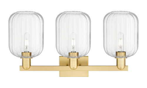 INNOVATIONS 716-3W-SG-G460-7CL Preston 3-Light Bath Vanity Light Satin Gold
