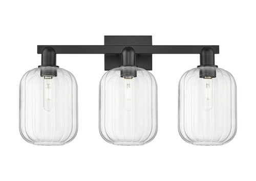 INNOVATIONS 716-3W-BK-G460-7CL Preston 3-Light Bath Vanity Light Matte Black