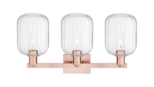 INNOVATIONS 716-3W-AC-G460-7CL Preston 3-Light Bath Vanity Light Antique Copper