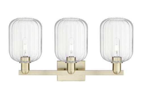 INNOVATIONS 716-3W-AB-G460-7CL Preston 3-Light Bath Vanity Light Antique Brass