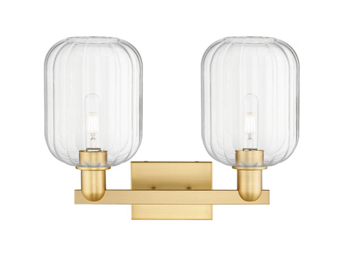 INNOVATIONS 716-2W-SG-G460-7CL Preston 2-Light Bath Vanity Light Satin Gold