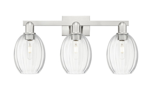 INNOVATIONS 716-3W-SN-G459-6CL Preston 3-Light Bath Vanity Light Brushed Satin Nickel