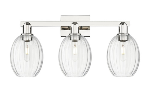 INNOVATIONS 716-3W-PN-G459-6CL Preston 3-Light Bath Vanity Light Polished Nickel