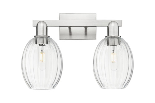 INNOVATIONS 716-2W-SN-G459-6CL Preston 2-Light Bath Vanity Light Brushed Satin Nickel
