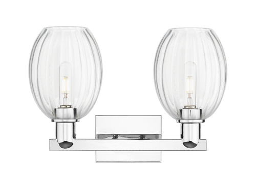 INNOVATIONS 716-2W-PC-G459-6CL Preston 2-Light Bath Vanity Light Polished Chrome