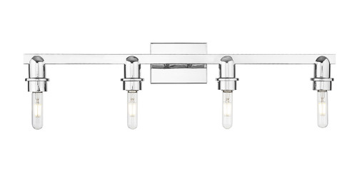 INNOVATIONS 716-4W-PC-G458-7ME Preston 4-Light Bath Vanity Light Polished Chrome