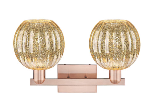 INNOVATIONS 716-2W-AC-G458-7ME Preston 2-Light Bath Vanity Light Antique Copper