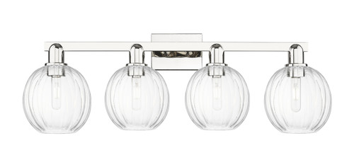 INNOVATIONS 716-4W-PN-G458-7CL Preston 4-Light Bath Vanity Light Polished Nickel