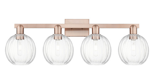 INNOVATIONS 716-4W-AC-G458-7CL Preston 4-Light Bath Vanity Light Antique Copper