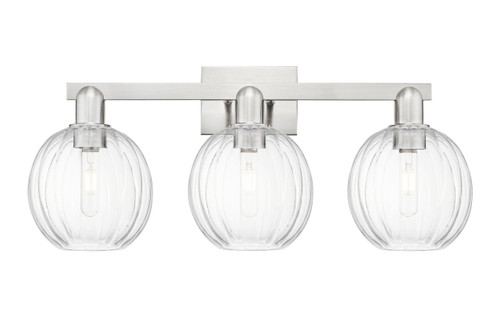 INNOVATIONS 716-3W-SN-G458-7CL Preston 3-Light Bath Vanity Light Brushed Satin Nickel