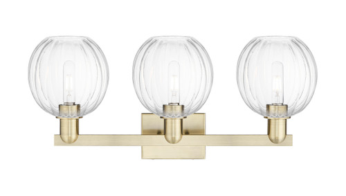 INNOVATIONS 716-3W-AB-G458-7CL Preston 3-Light Bath Vanity Light Antique Brass