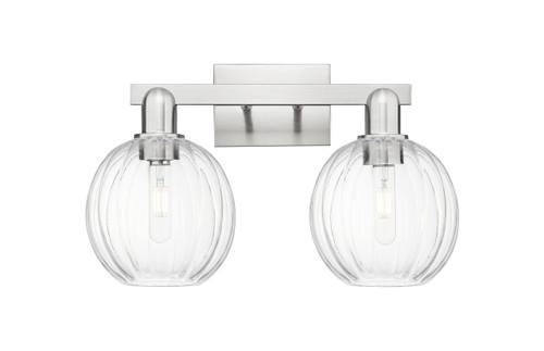 INNOVATIONS 716-2W-SN-G458-7CL Preston 2-Light Bath Vanity Light Brushed Satin Nickel