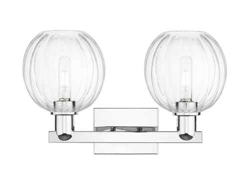 INNOVATIONS 716-2W-PC-G458-7CL Preston 2-Light Bath Vanity Light Polished Chrome