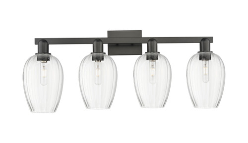 INNOVATIONS 716-4W-BK-G457-6CL Preston 4-Light Bath Vanity Light Matte Black