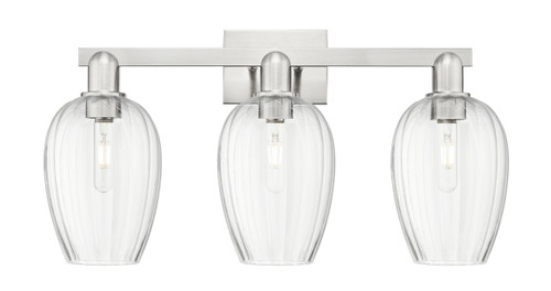 INNOVATIONS 716-3W-SN-G457-6CL Preston 3-Light Bath Vanity Light Brushed Satin Nickel